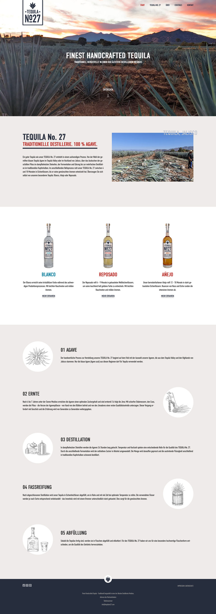 Webdesign Tequila Getränke
