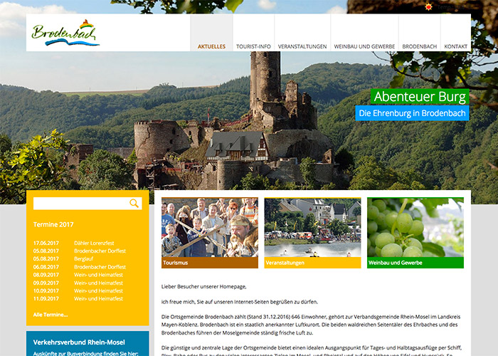 Tourismus Webdesign Ferienregion