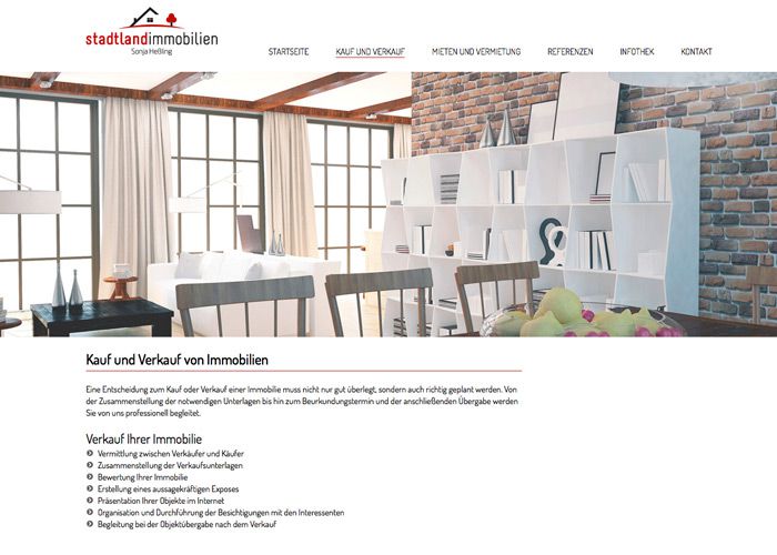 Homepage für Immobilienmakler