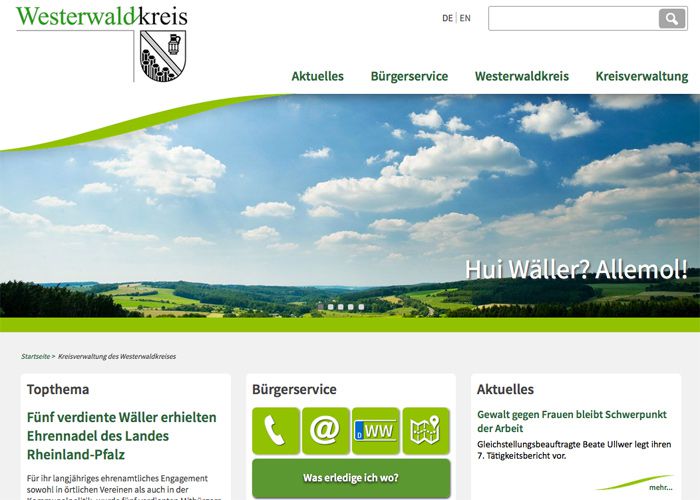 Webdesign Westerwaldkreis eGovernment CMS
