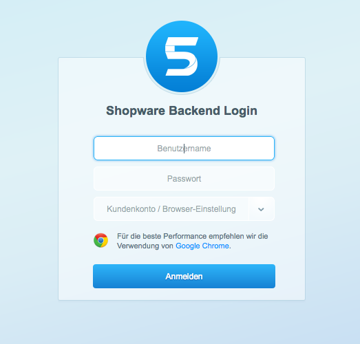 Shopware Backend Passwort speichern