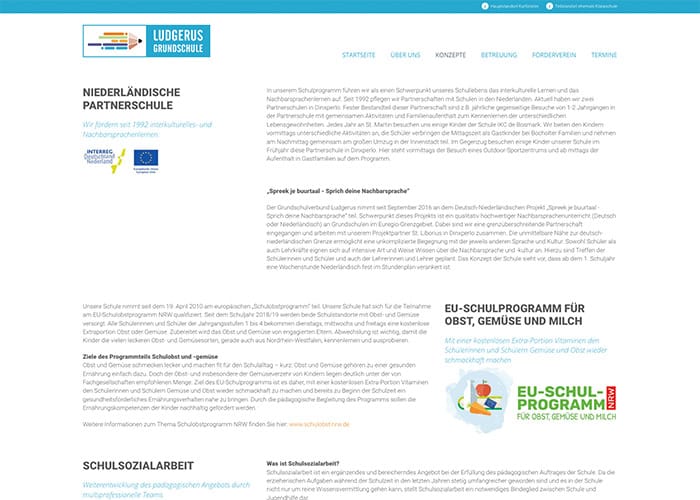 Internetseite für Bocholt - Grundschule Ludgerus