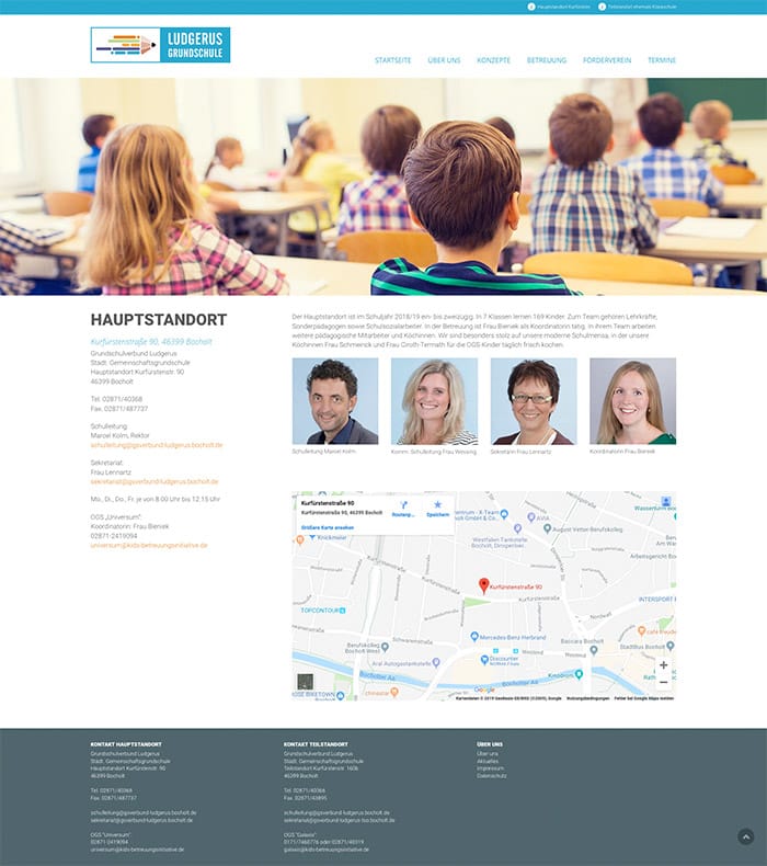 Webdesign für Grundschule