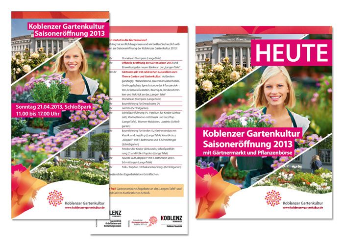 Koblenzer Gartenkultur - Ausswerbung Banner Plakate