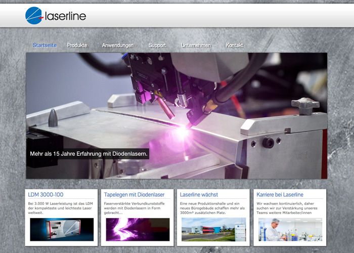 Laserline - Webdesign für Unternehmen