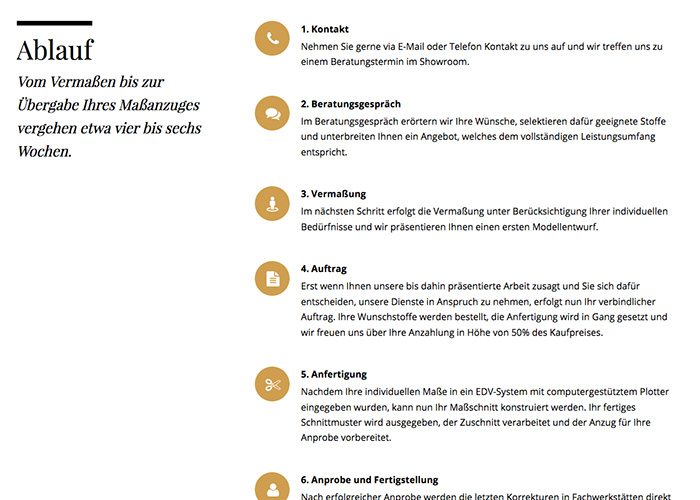 Webdesign gestylte Liste Koblenz