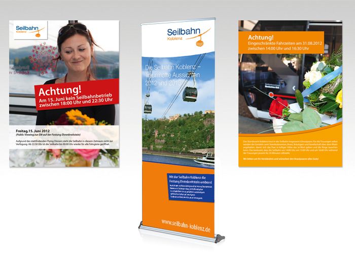 Seilbahn Koblenz Webdesign Poster und Rollups